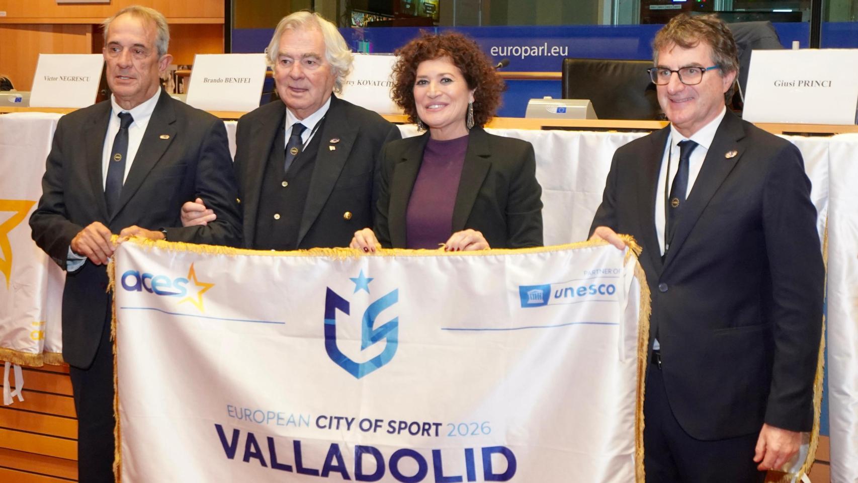 Mayte Martínez en Bruselas tras la elección de Valladolid como Ciudad Europea del Deporte 2026