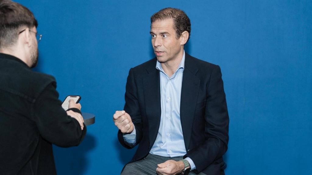 Arturo Guillén, durante la entrevista con EL ESPAÑOL