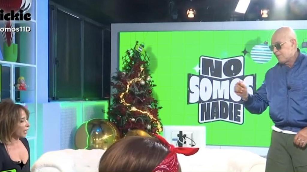 Imagen del tenso momento entre María Patiño y Kiko Matamoros en 'No somos nadie'