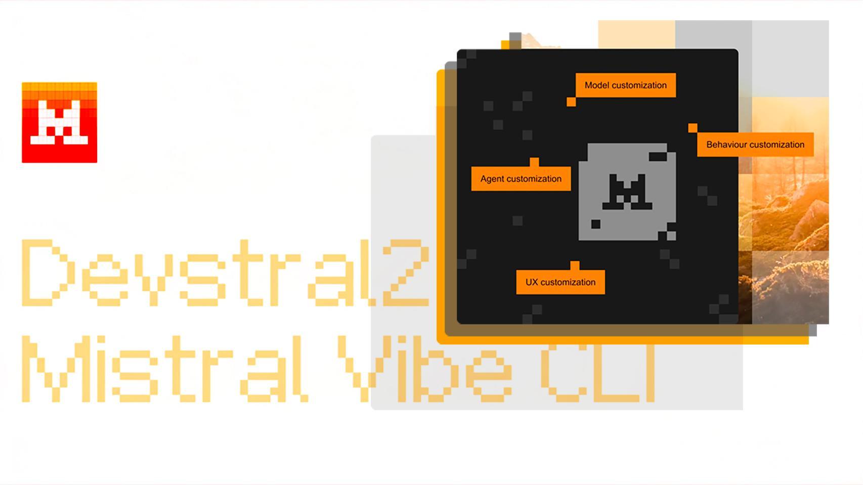 Fotomontaje inspirado en Devstral2 de Mistral Ai