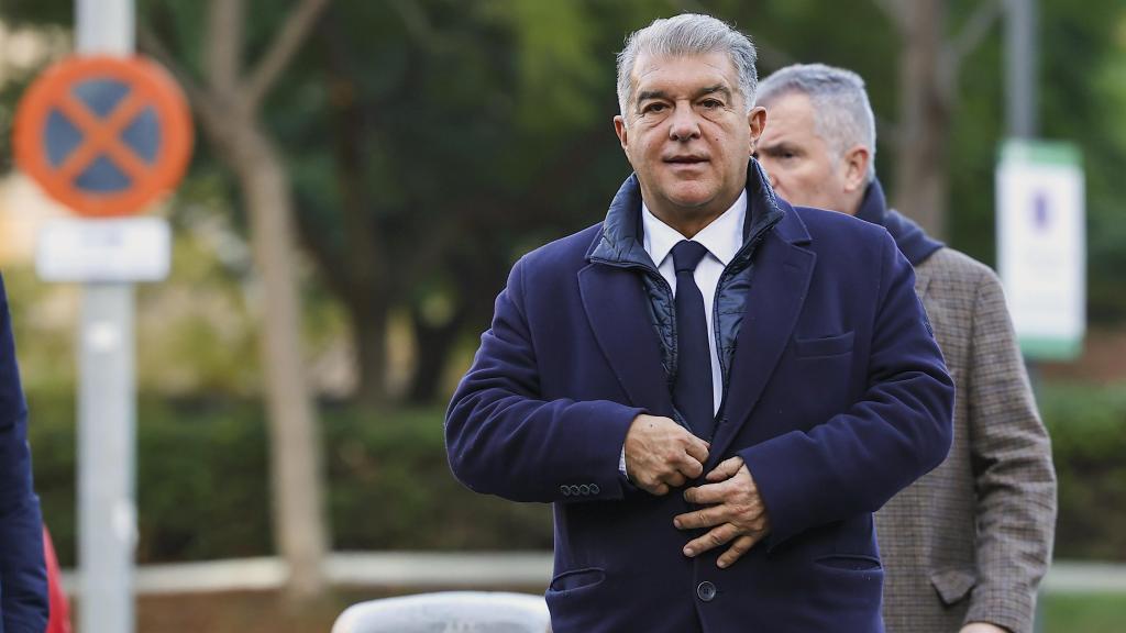 Joan Laporta, en su llegada a los juzgados para declarar como testigo en el 'caso Negreira'.