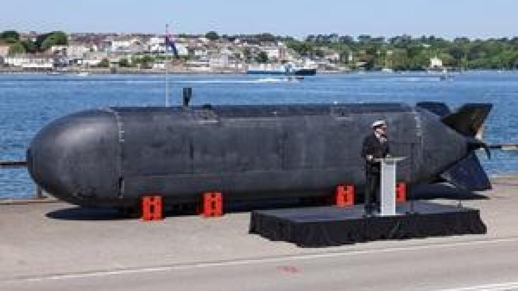 El submarino autónomo Excalibur, fue bautizado en mayo de 2025 en la base naval de Devonport.