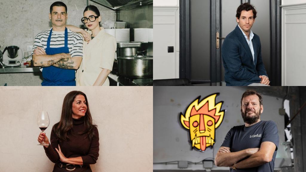 Fundadores de clubs de miembros en orden de aparición: Sergio y Patricia García (Muyummy Social Club), Íñigo Onieva (Vega Members Club), Pilar Oltra (Vinology) y Javier Vázquez (Caníbal Club).