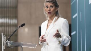 La vicepresidenta segunda y ministra de Trabajo y Economía Social, Yolanda Díaz, este vierrnes.