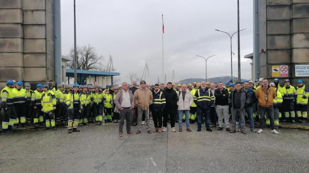 Concentración de los trabajadores de Navantia en Ferrol