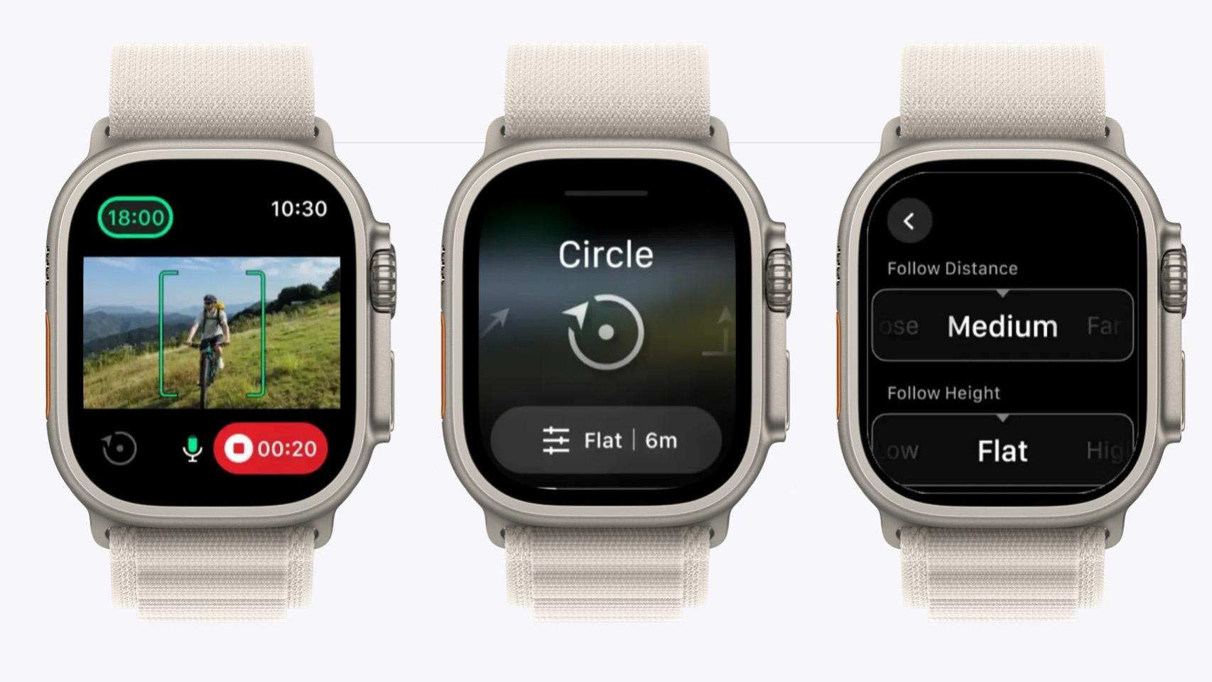 Fotomontaje con capturas de la app de Apple Watch.