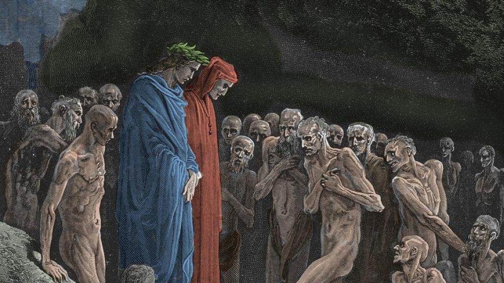 Gustave Doré: Purgatorio, Canto 23, Las almas de los glotones. 1885.