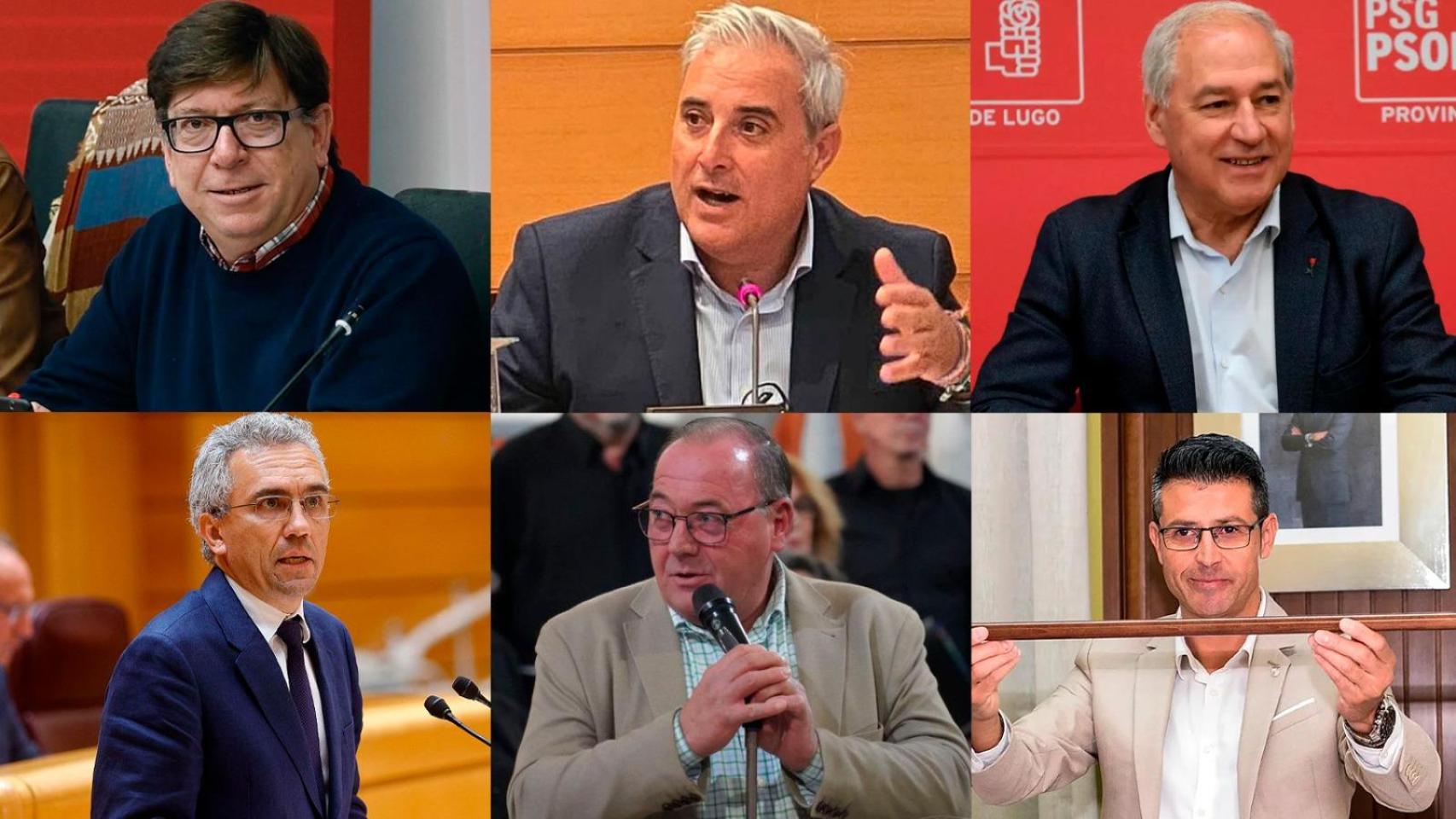 De izquierda a derecha, y de arriba abajo: Paco Salazar, Antonio Navarro, José Tomé, Javier Izquierdo, Francisco Luis Fernández Rodríguez y Toni González.