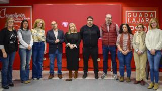 Imagen de la Ejecutiva provincial del PSOE de Guadalajara reunida este viernes.