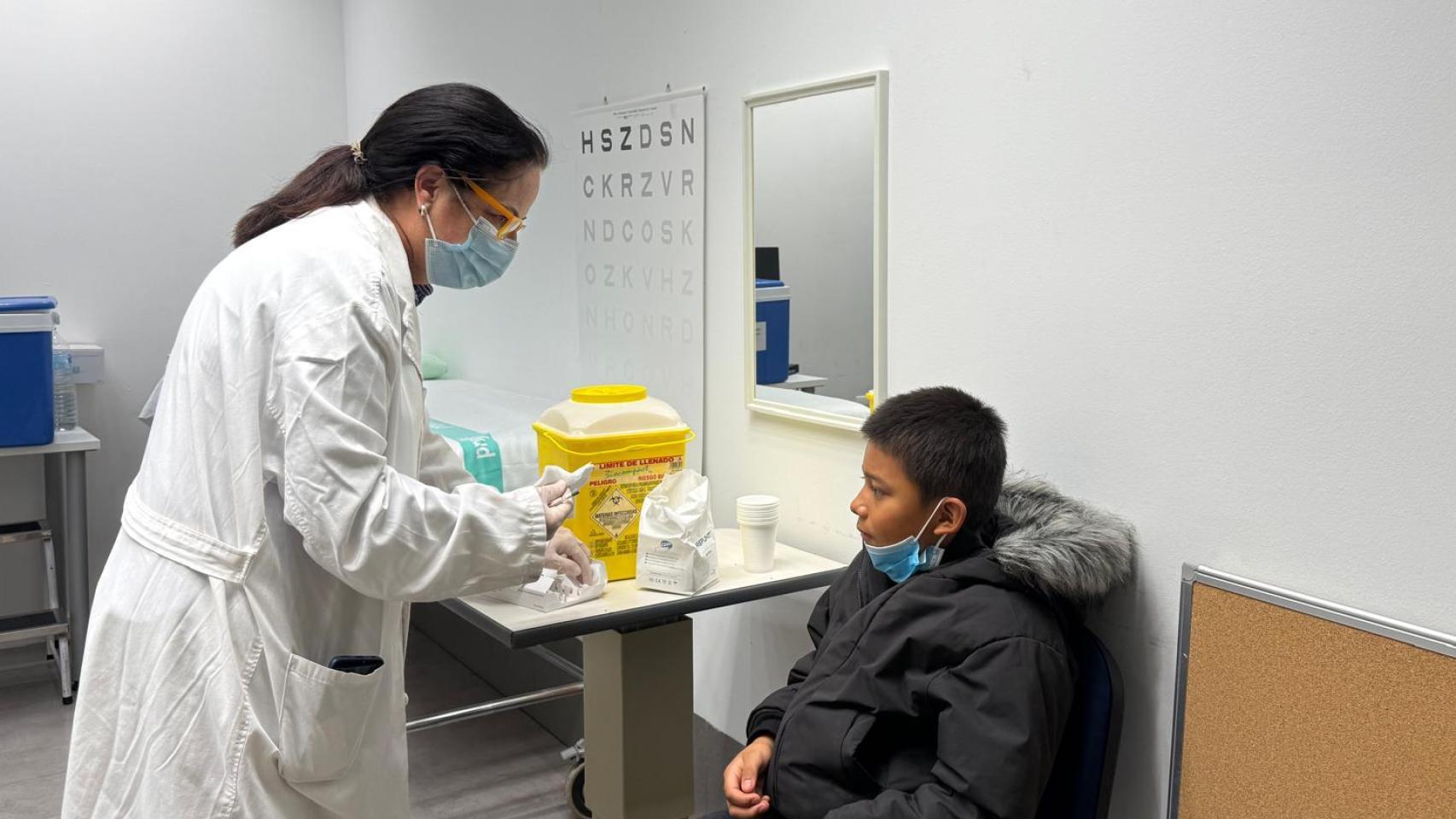 Vacunación contra la gripe en Zaragoza.