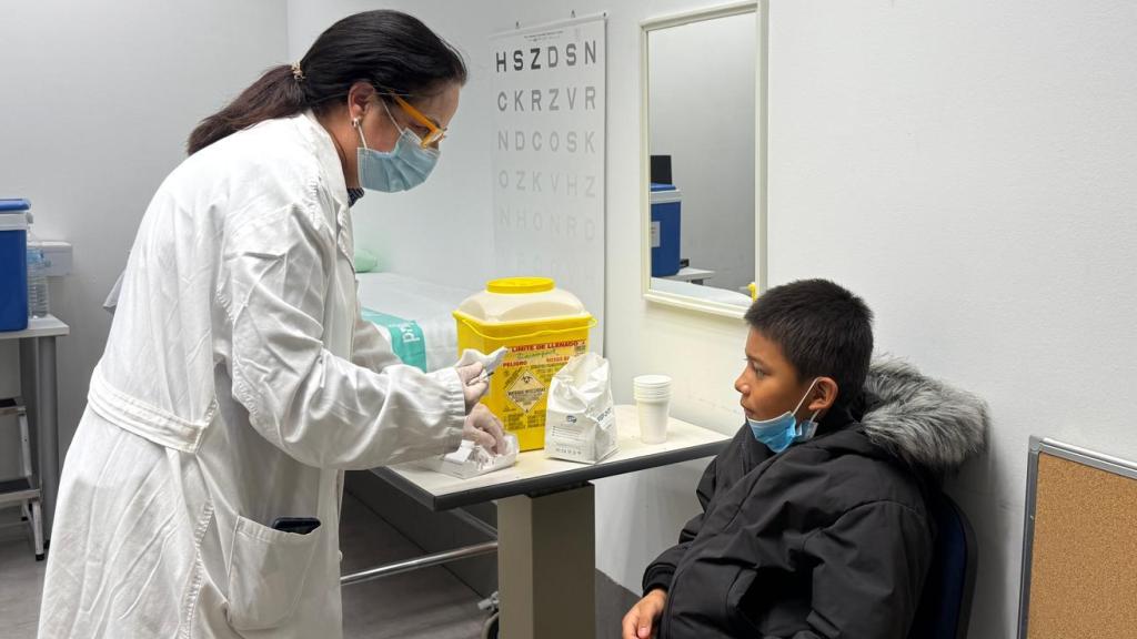 Vacunación contra la gripe en Zaragoza.