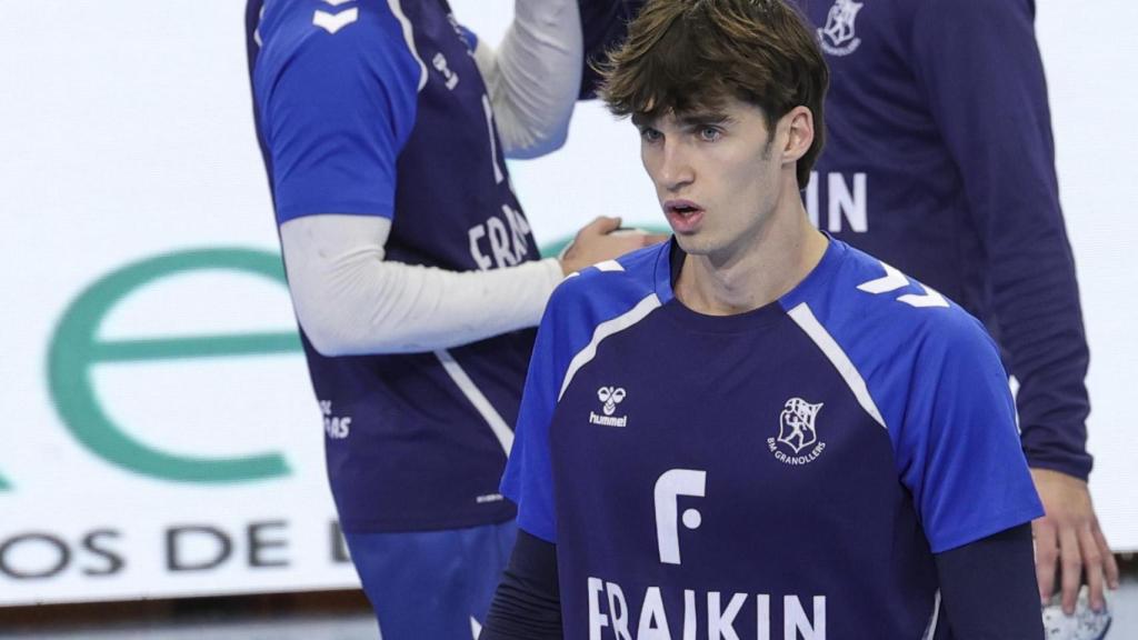 Pablo Urdaangarin, en su último partido de balonmano de la Liga Asobal, en Cuenca.