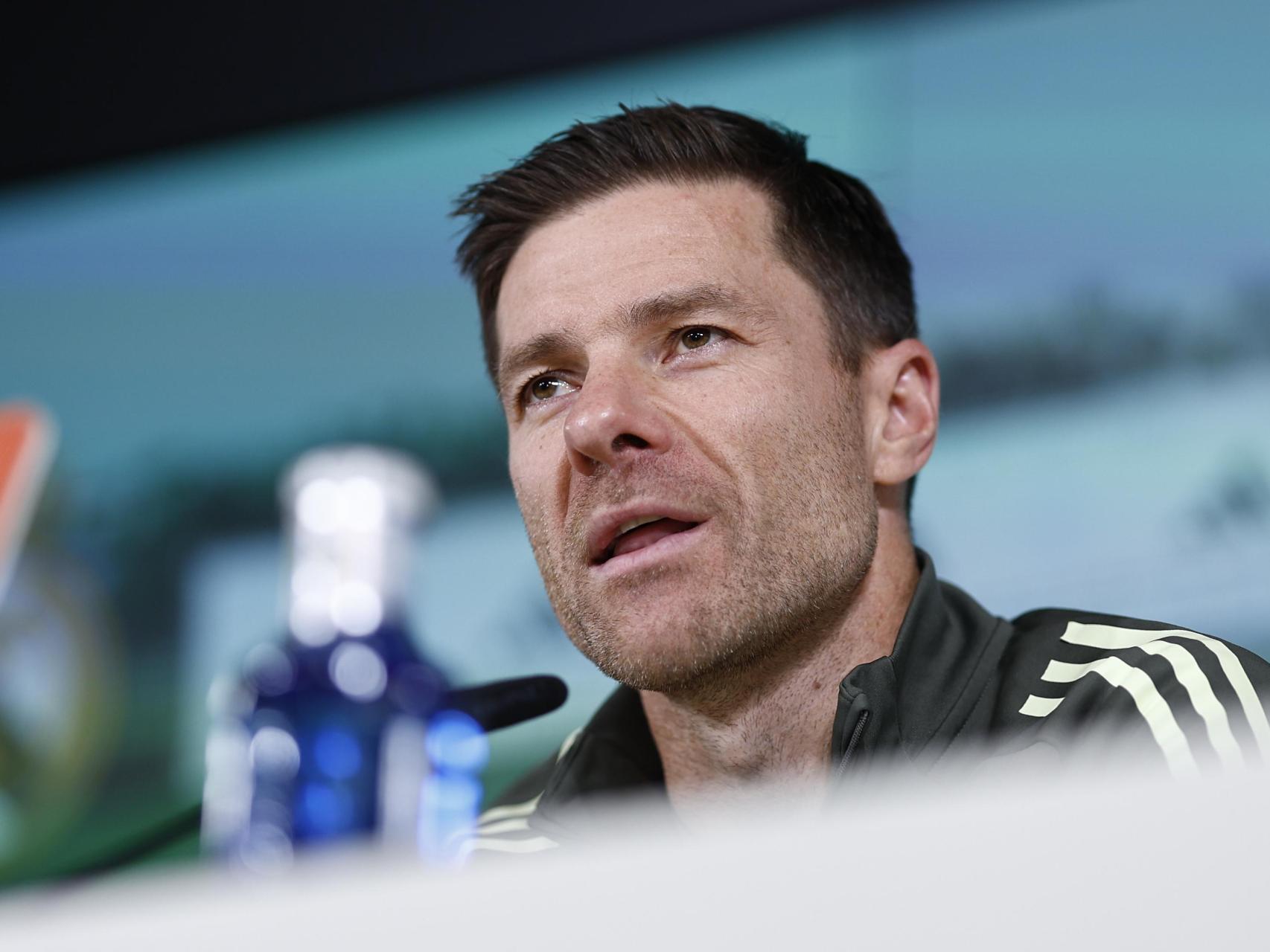 Xabi Alonso atiende a los medios en la rueda de prensa previa al partido ante el Alavés.