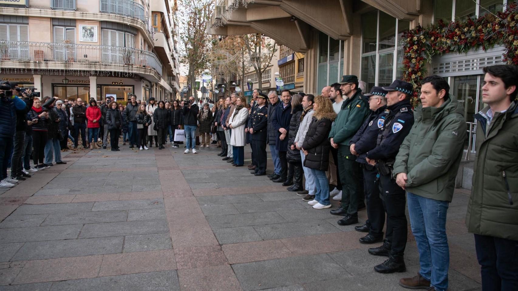 Imagen de la concentración por la muerte violenta del bebé de Ciudad Real.