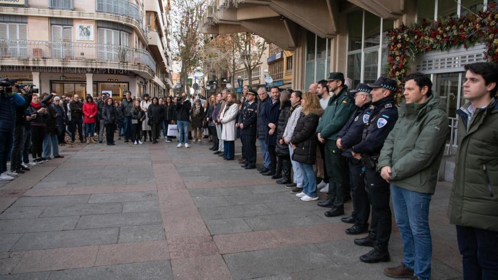 Imagen de la concentración por la muerte violenta del bebé de Ciudad Real.