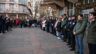 Imagen de la concentración por la muerte violenta del bebé de Ciudad Real.