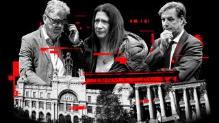 El empresario Antxon Alonso, la fontanera Leire Díez y el expresidente de la SEPI Vicente Fernández.