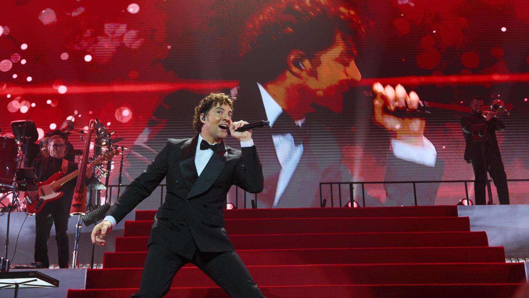 David Bisbal en su concierto en A Coruña esta noche