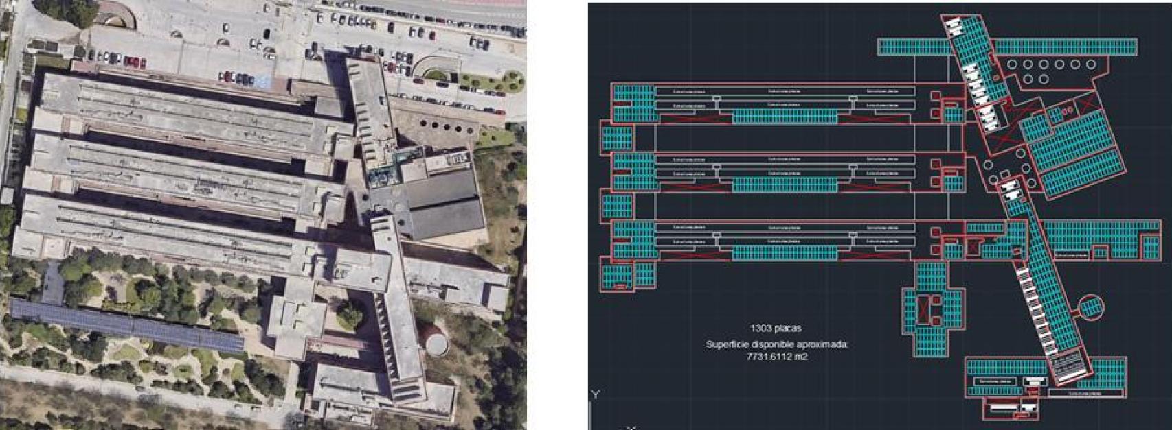 Escuela Ingeniería Telecomunicaciones e Informática: 7.731,61 m2 y 1.304 placas.
