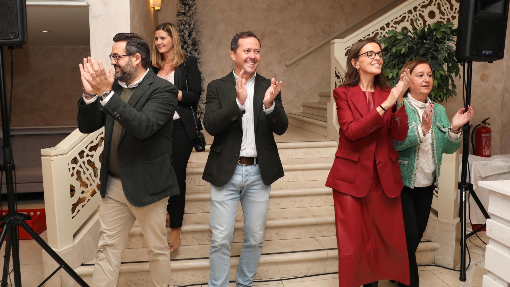 Paco Núñez, Carmen Fúnez y Carlos Velázquez han participado en la comida de Navidad del PP provincial de Toledo.
