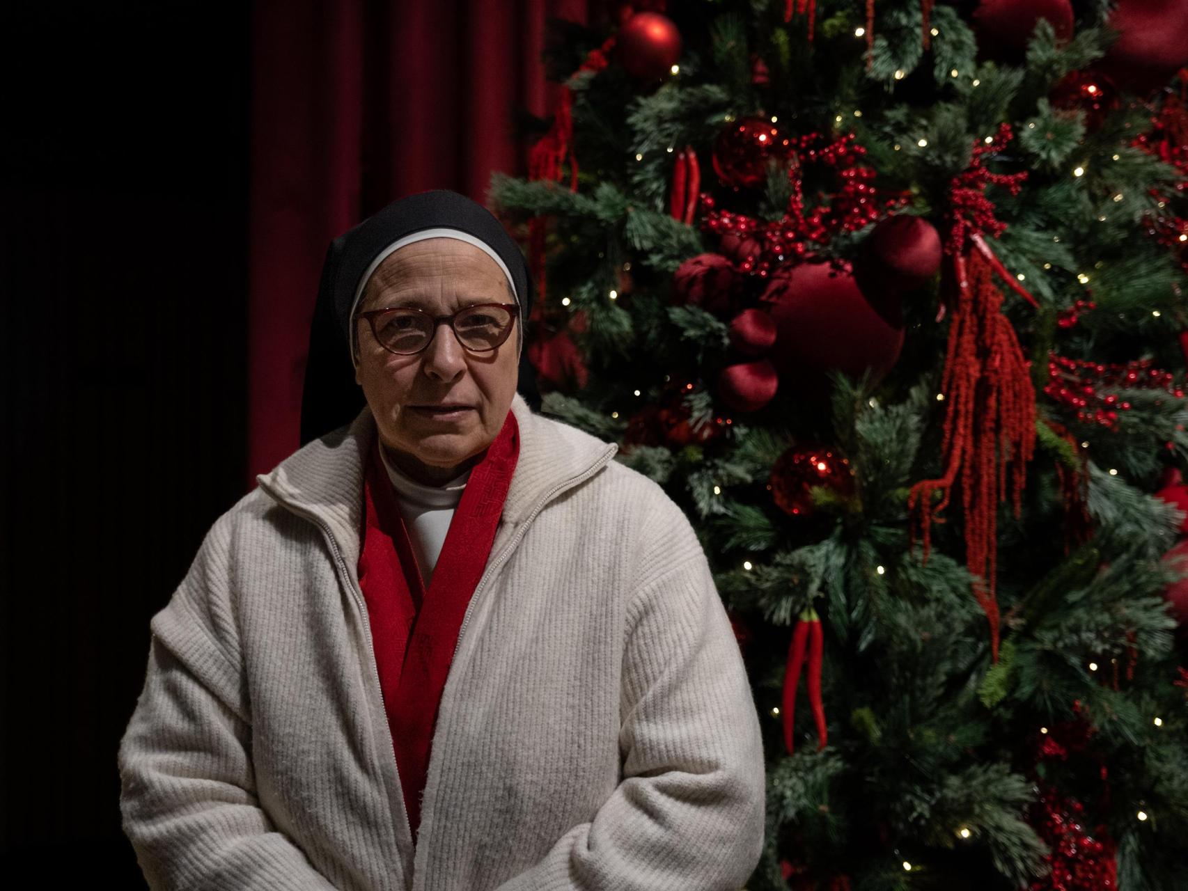 Sor Lucia en Kiev, durante la entrevista con EL ESPAÑOL este mes de diciembre.