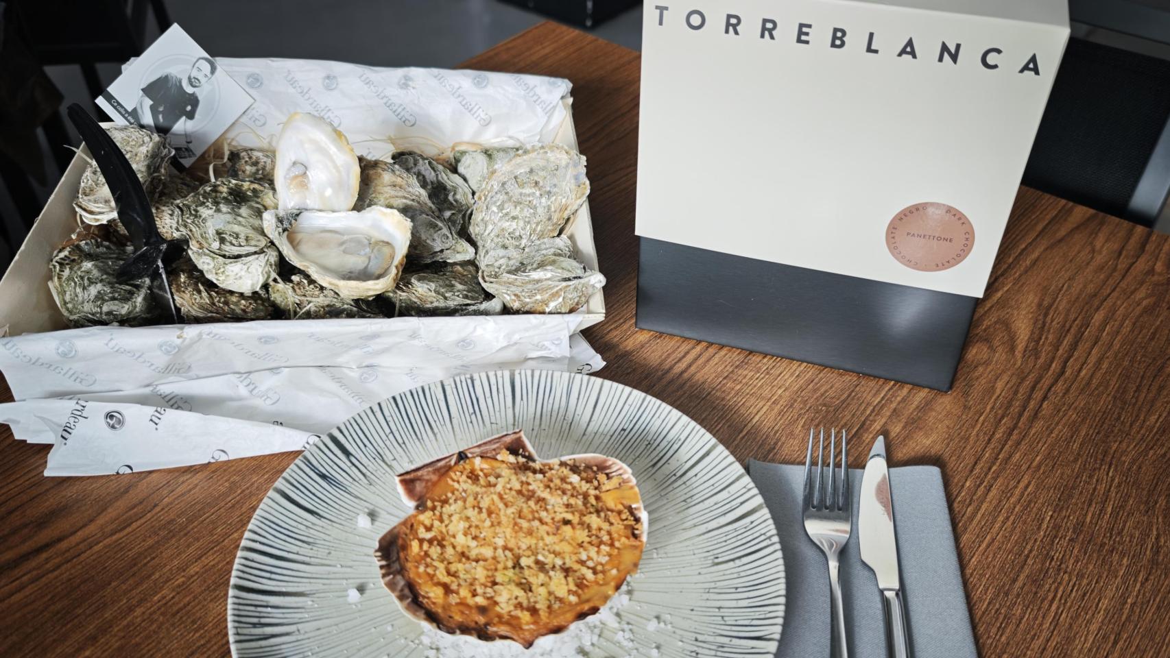 Ostras, vieiras preparadas o un panetone de Torreblanca, entre la oferta de Fetén.