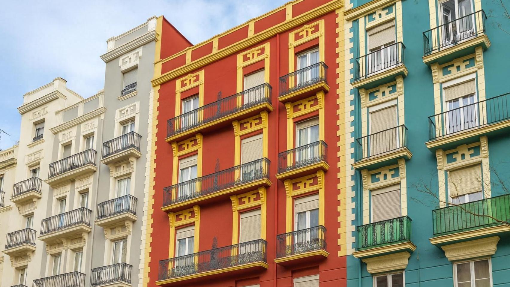 Recreación edificios de Madrid.