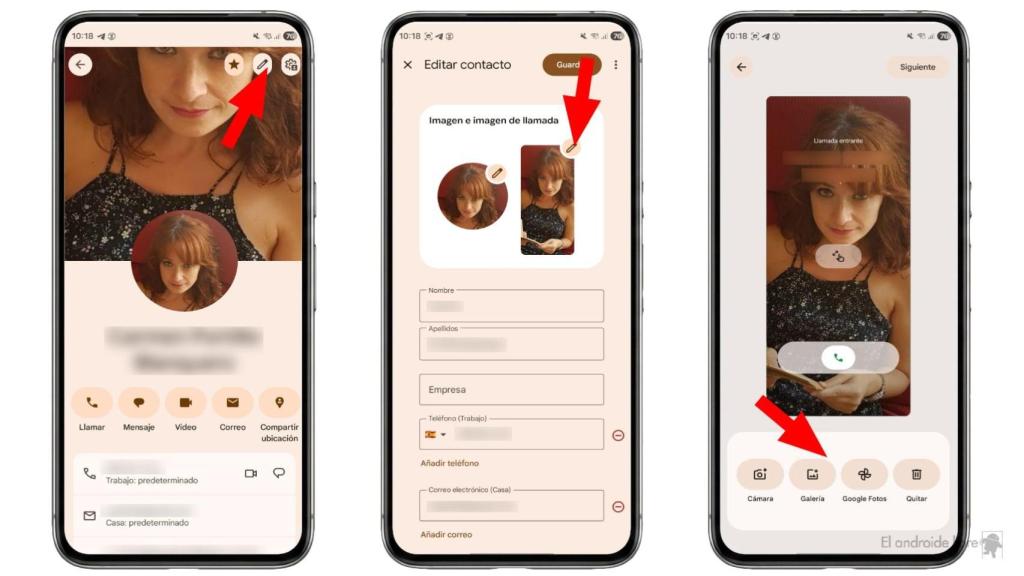 Cambiando la interfaz de llamada