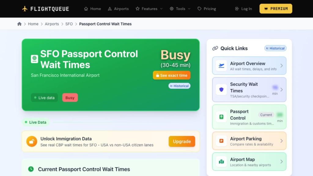 Control de pasaportes en San Francisco