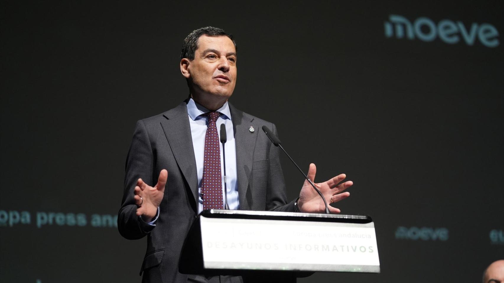 Juanma Moreno, este lunes en Jerez de la Frontera.