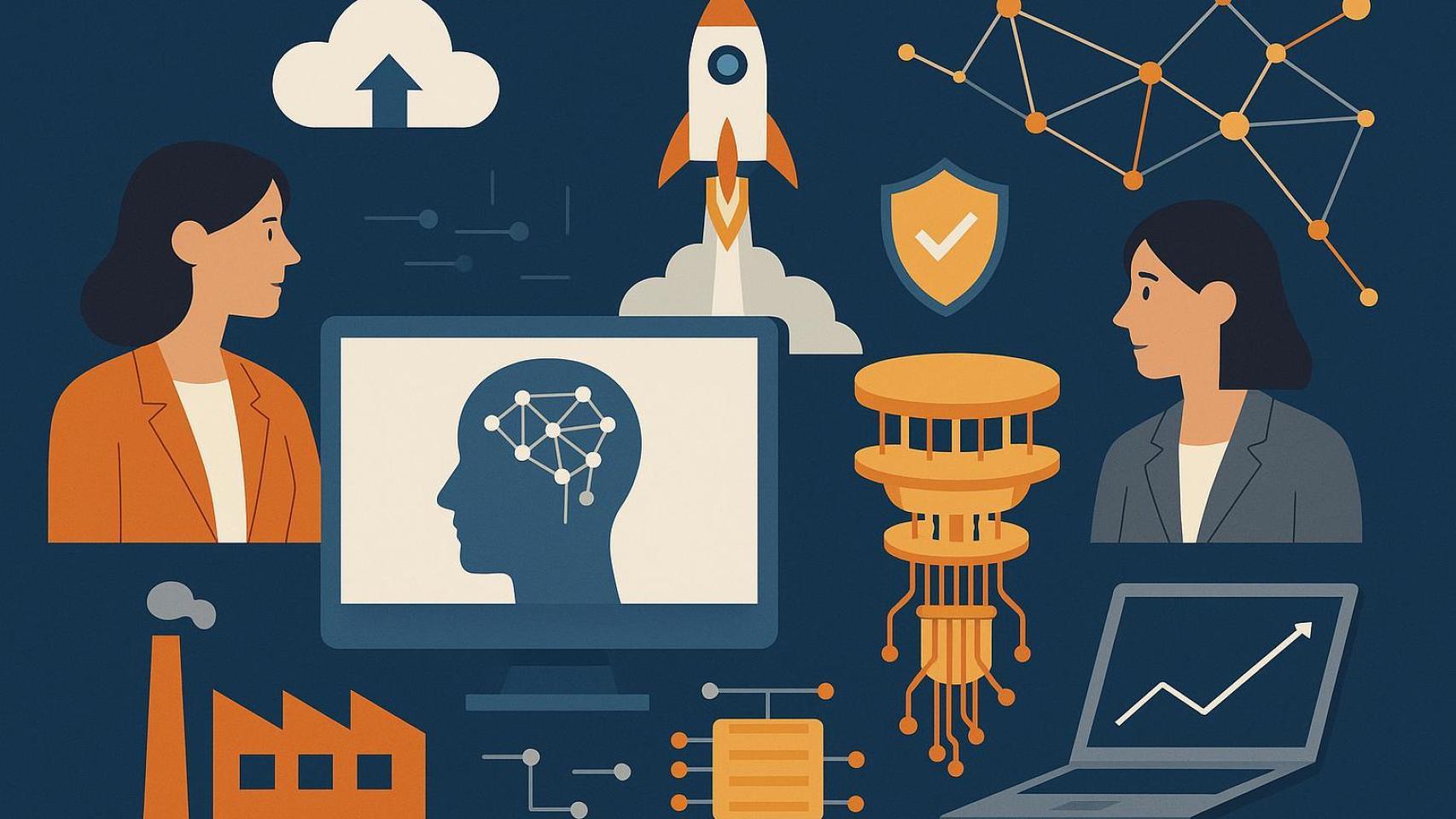 Ilustración del especial 'Lo más destacado del año' de DISRUPTORES - EL ESPAÑOL.