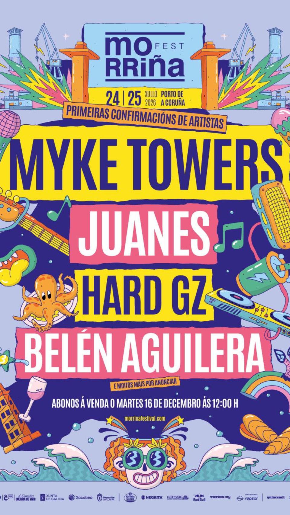 Primer avance del cartel del Morriña Fest 2026.