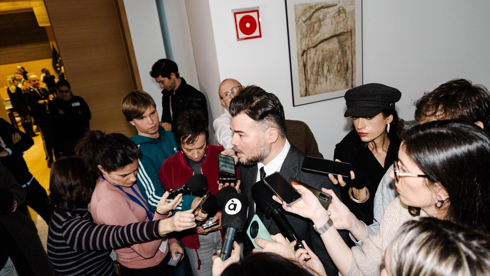 El diputado de ERC, Gabriel Rufián, este lunes en el Congreso.