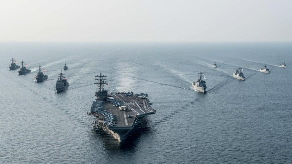 Despliegue de la flota de la US Navy en el Caribe.