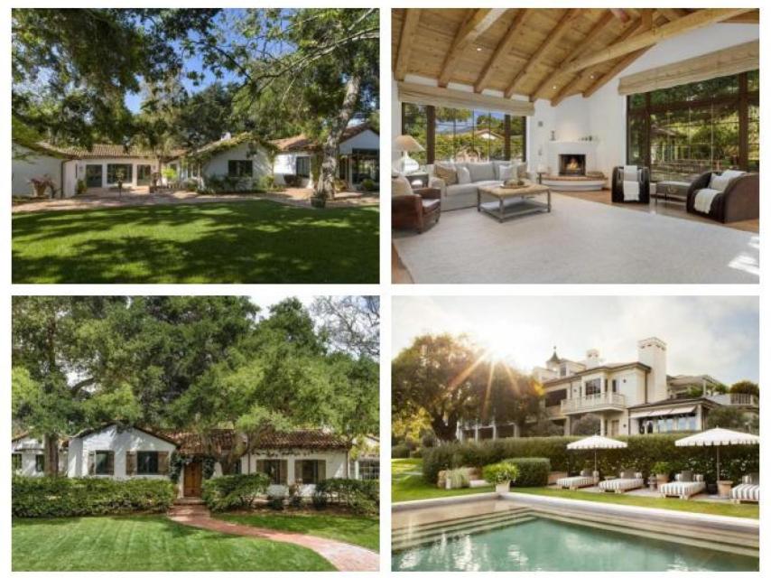 Diversas estancias de la casa que Adam Levine le ha comprado a Oprah Winfrey.