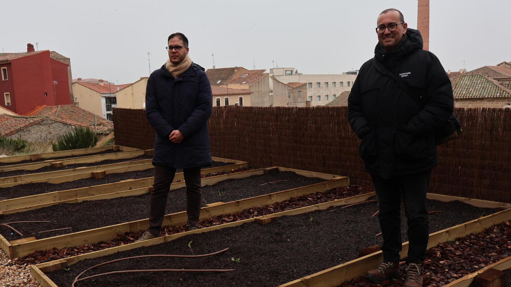 Pablo Novo, en los huertos urbanos