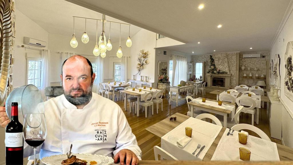 El chef Jorge Susinos y su restaurante en Tarancón (Cuenca).