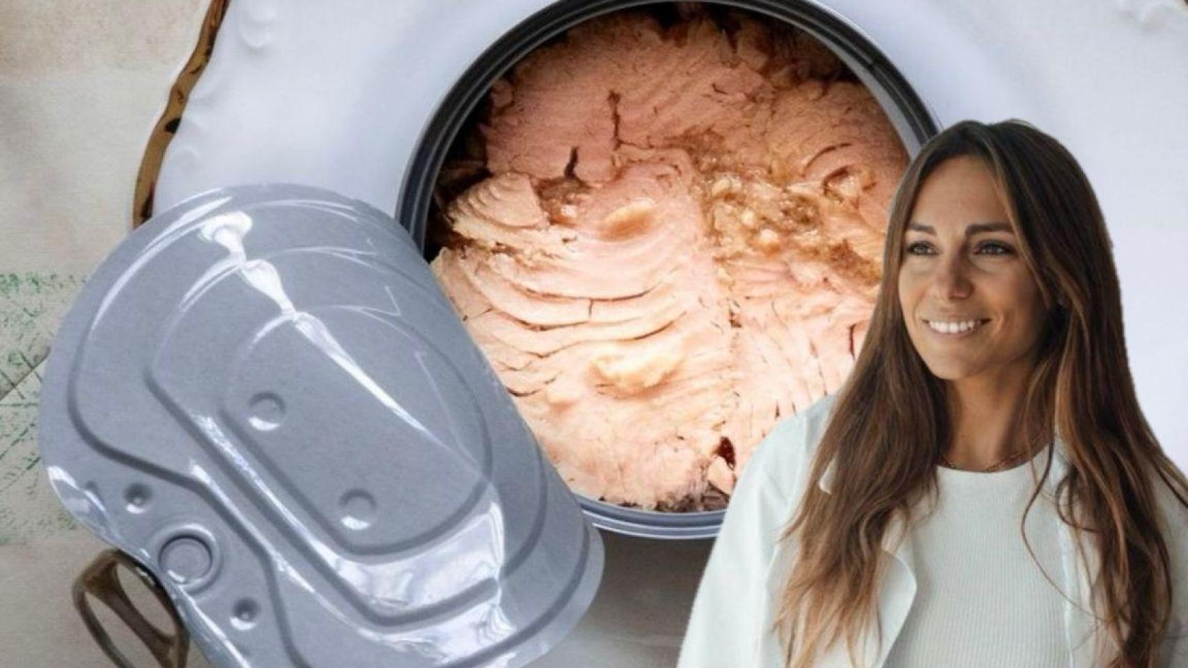 Blanca García-Orea junto a una lata de atún.