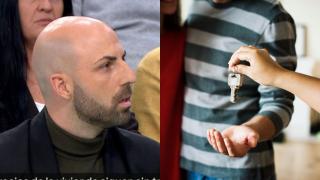 Montaje con una imagen de Tony y una imagen de archivo de un alquiler.