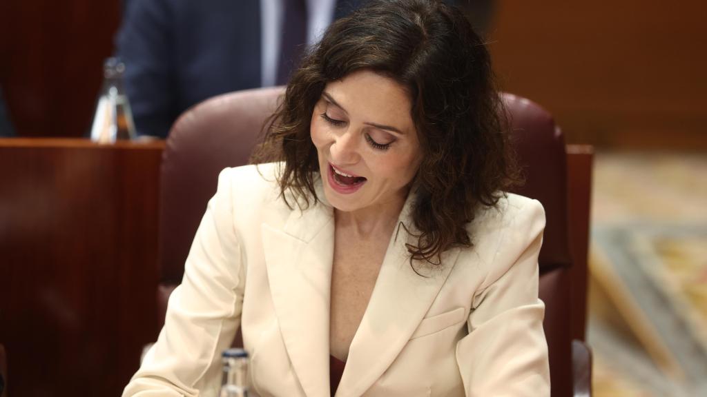Isabel Díaz Ayuso en la Asamblea de Madrid.