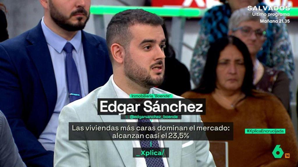 Edgar Sánchez, agente inmobiliario.