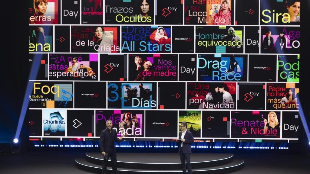 Gala del Atresplayer Day, con Roberto Leal y Emilio Sánchez Zeballos, director de la plataforma.