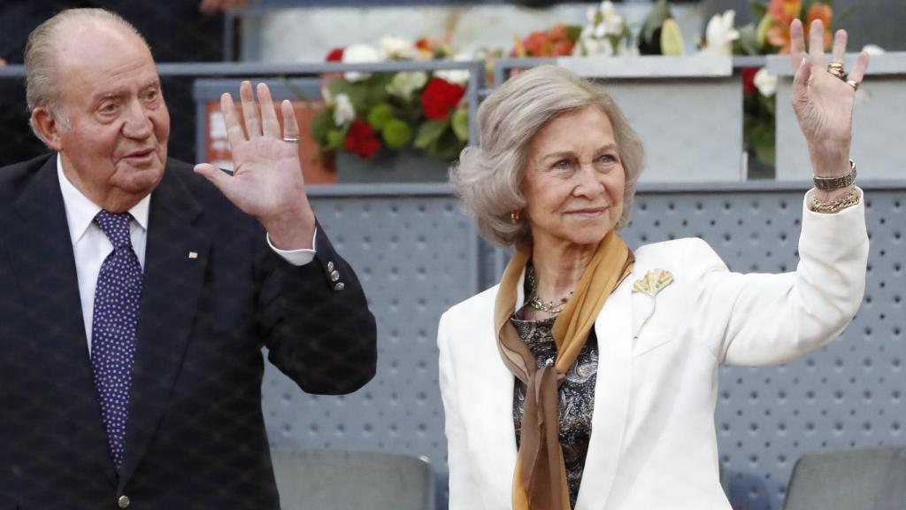 Los Eméritos durante un partido de tenis en Madrid en 2019.