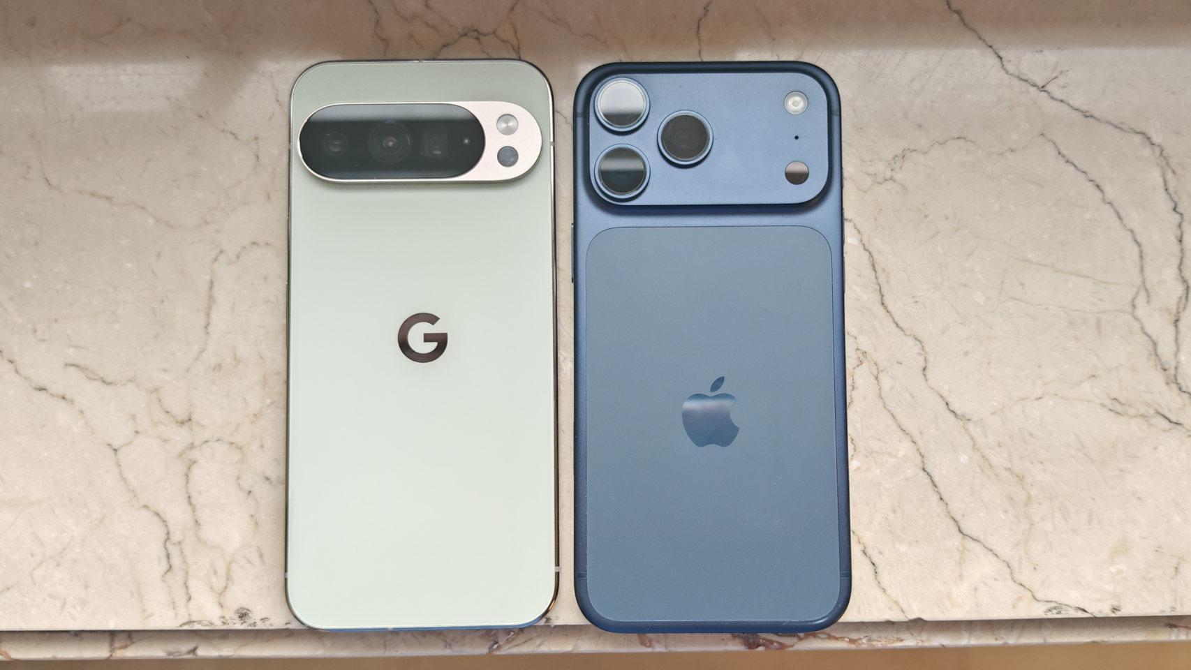 Google Pixel 10 Pro y Apple iPhone 17 Pro