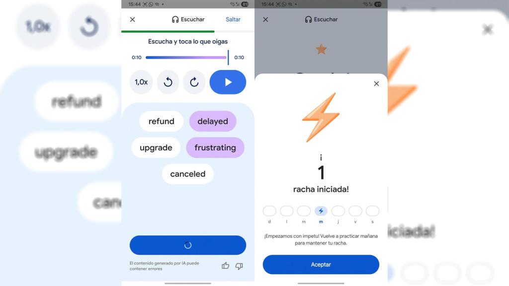 Imagen que muestra la gamificación de Google Translate