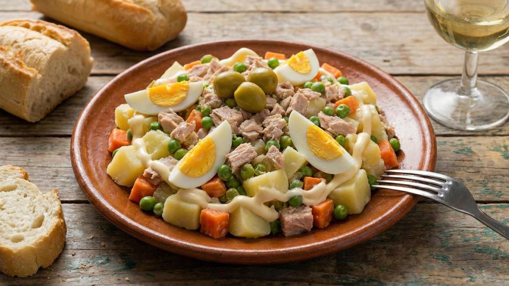 Plato de ensaladilla rusa.