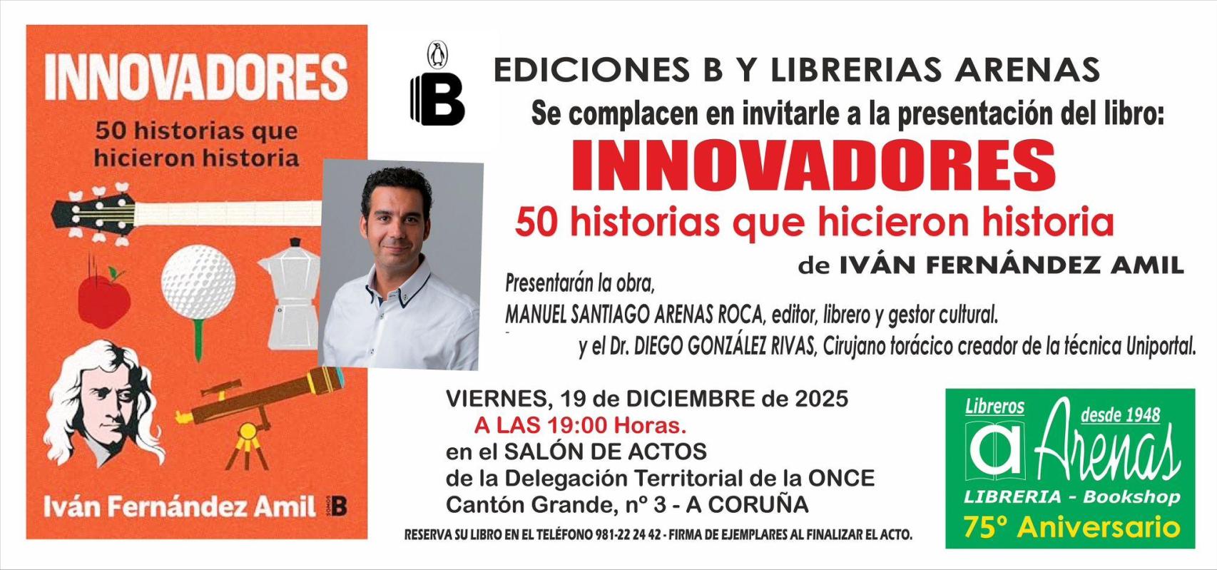 Imagen promocional de la presentación del libro