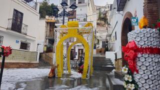 Imagen de la granizada caída en Canillas de Aceituno.