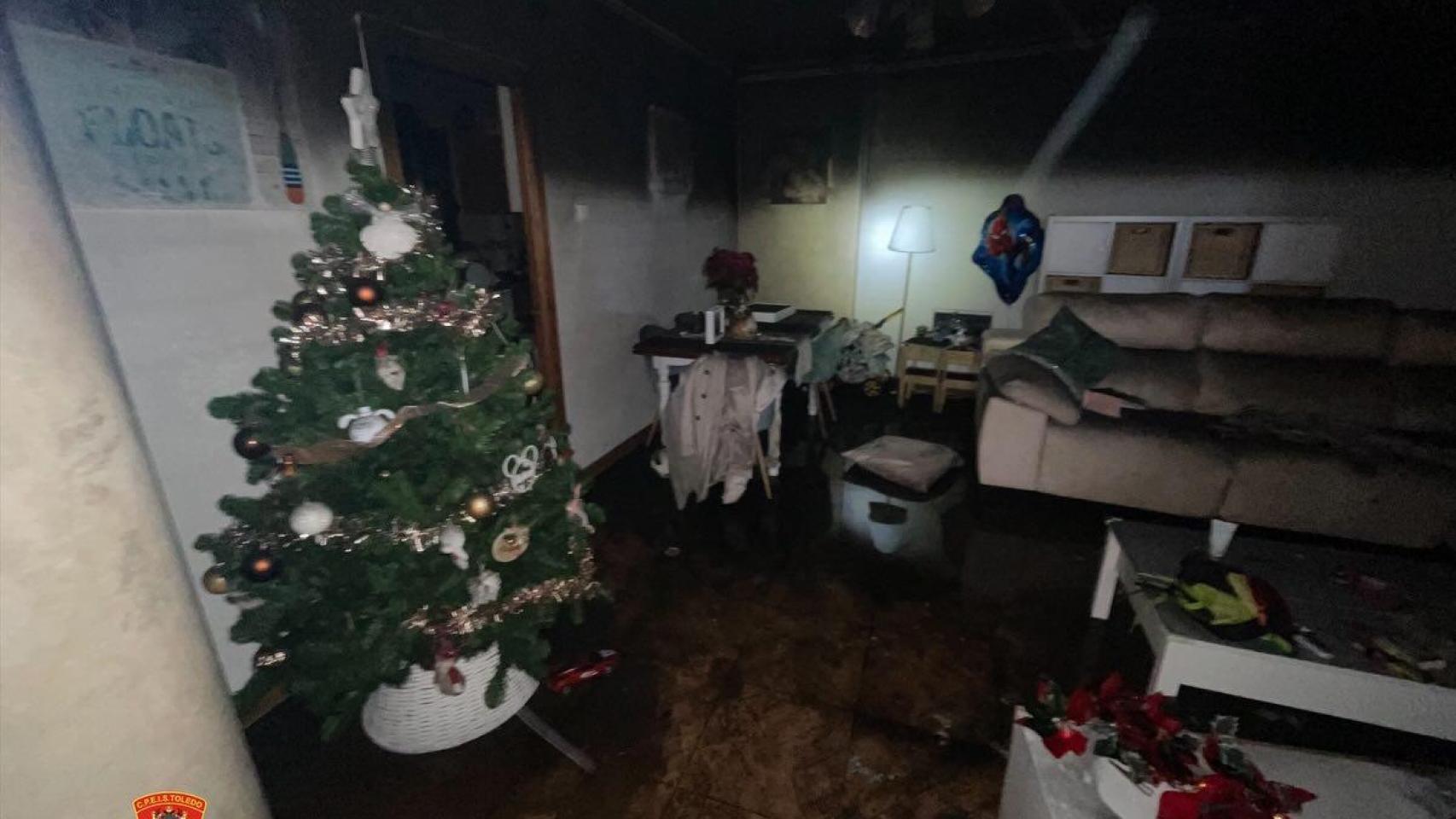 Vivienda quemada en Cazalegas (Toledo). Foto: CPEIS Toledo.