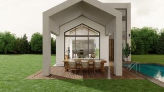 Una casa prefabricada.